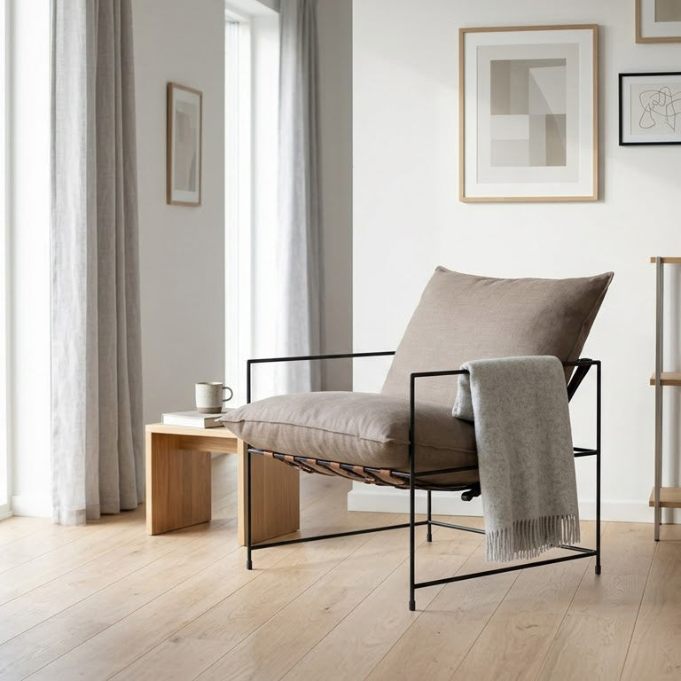 Ducal Black Iron Accent Chair