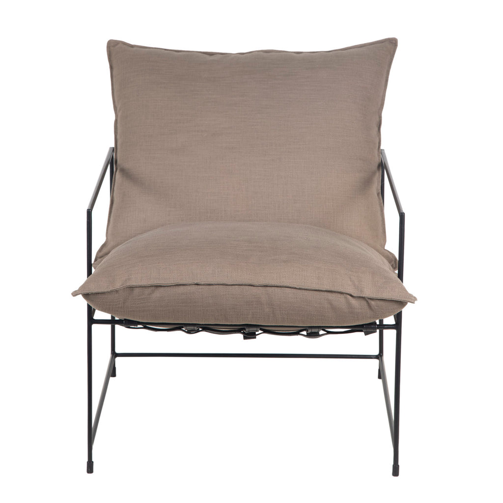 Ducal Black Iron Accent Chair