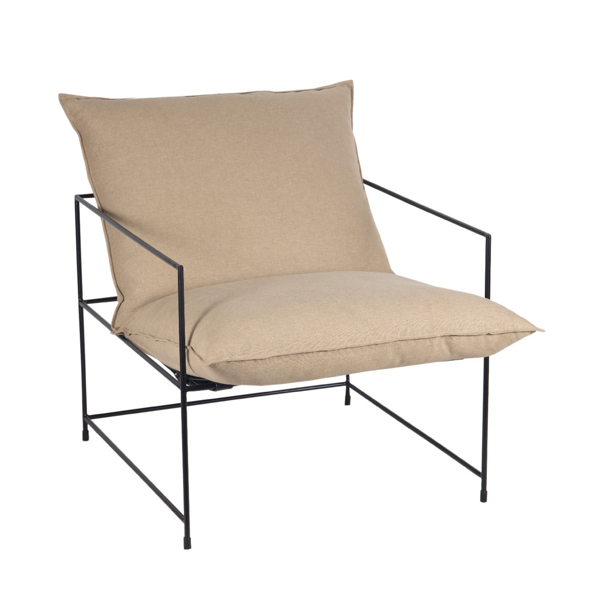 Ducal Black Iron Accent Chair