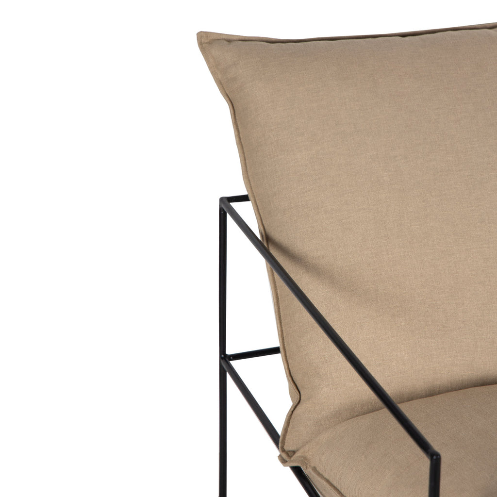 Ducal Black Iron Accent Chair