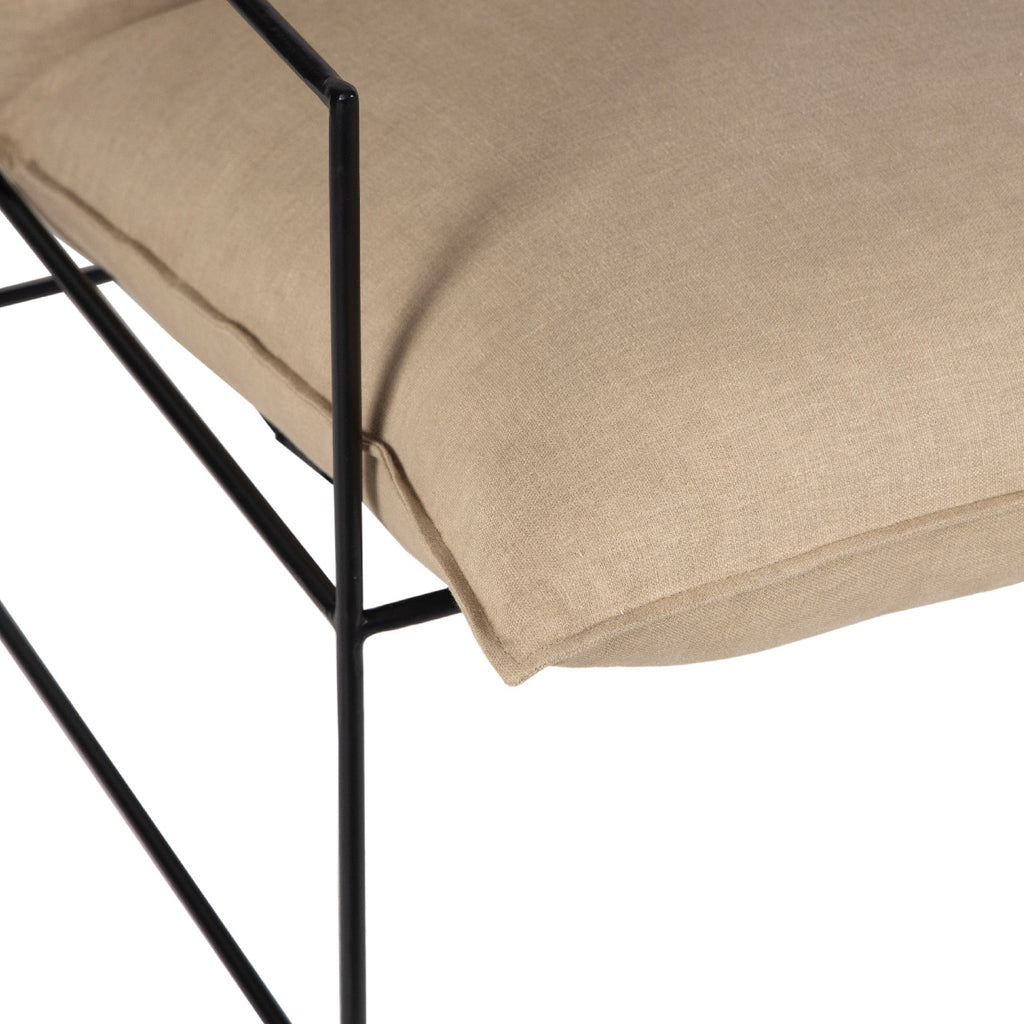 Ducal Black Iron Accent Chair