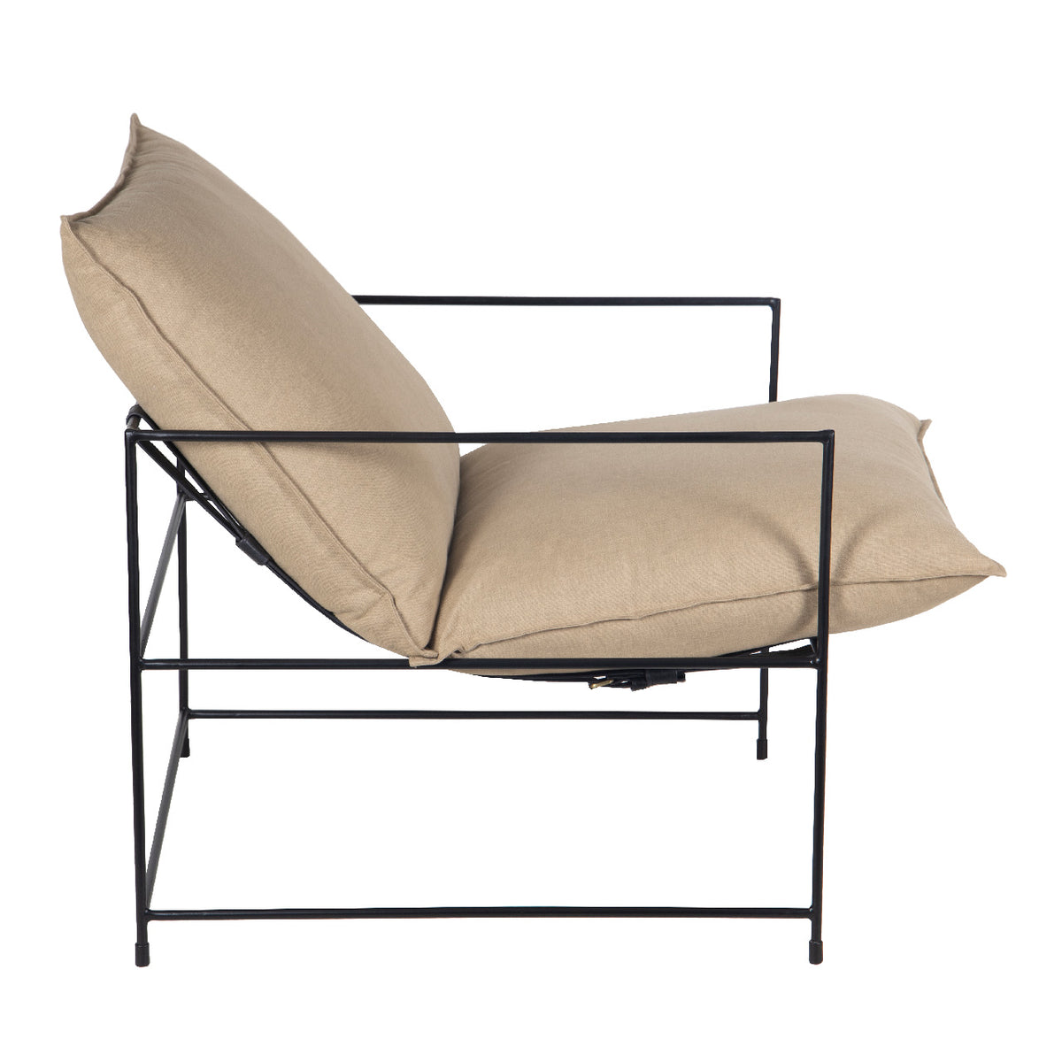Ducal Black Iron Accent Chair
