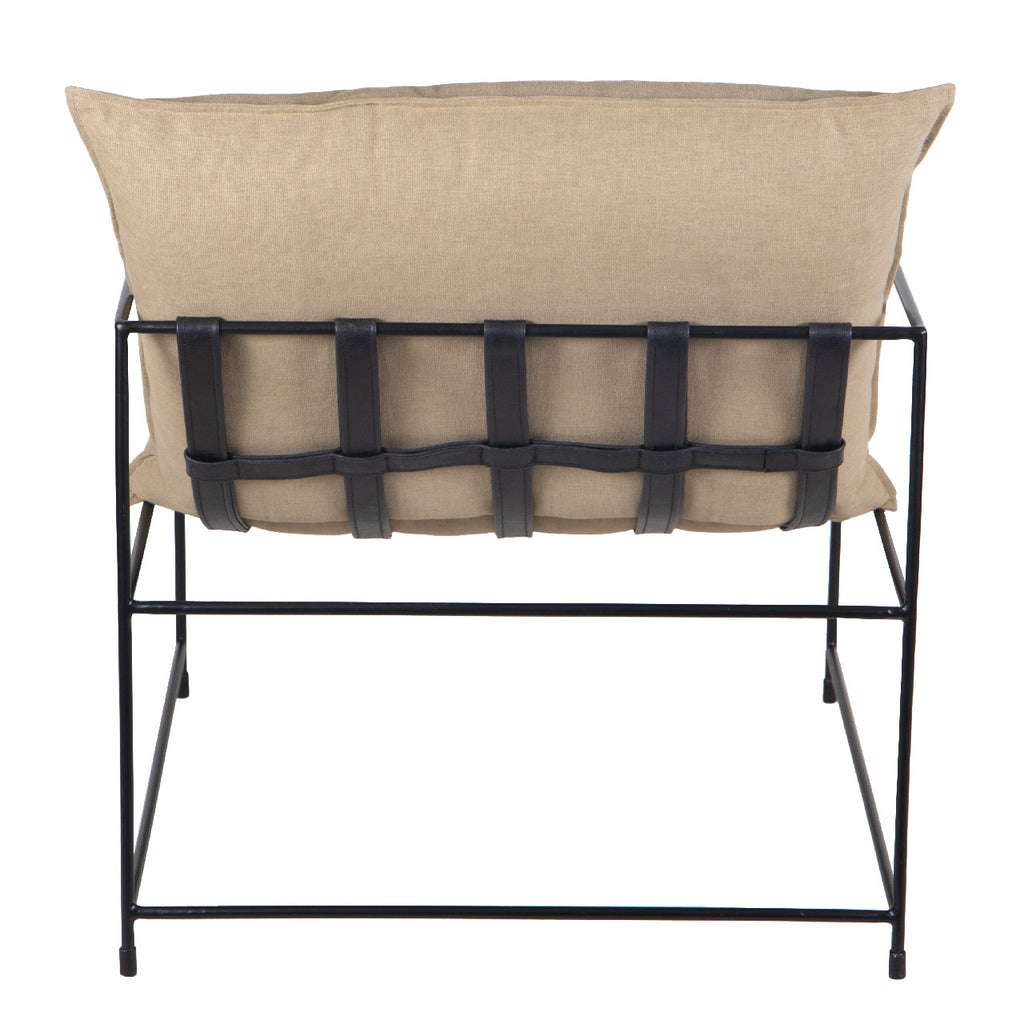 Ducal Black Iron Accent Chair