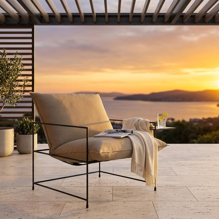 Ducal Black Iron Accent Chair