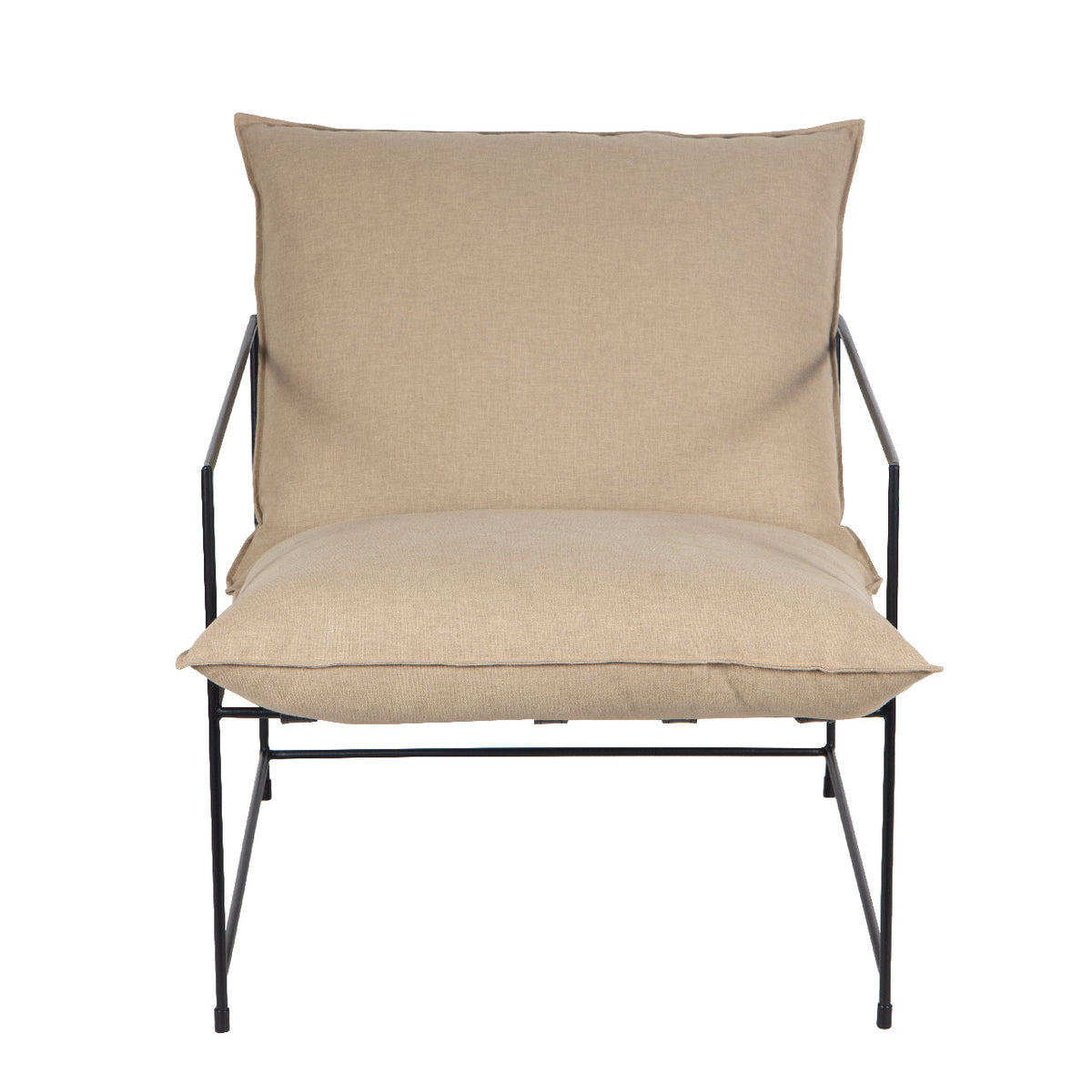 Ducal Black Iron Accent Chair