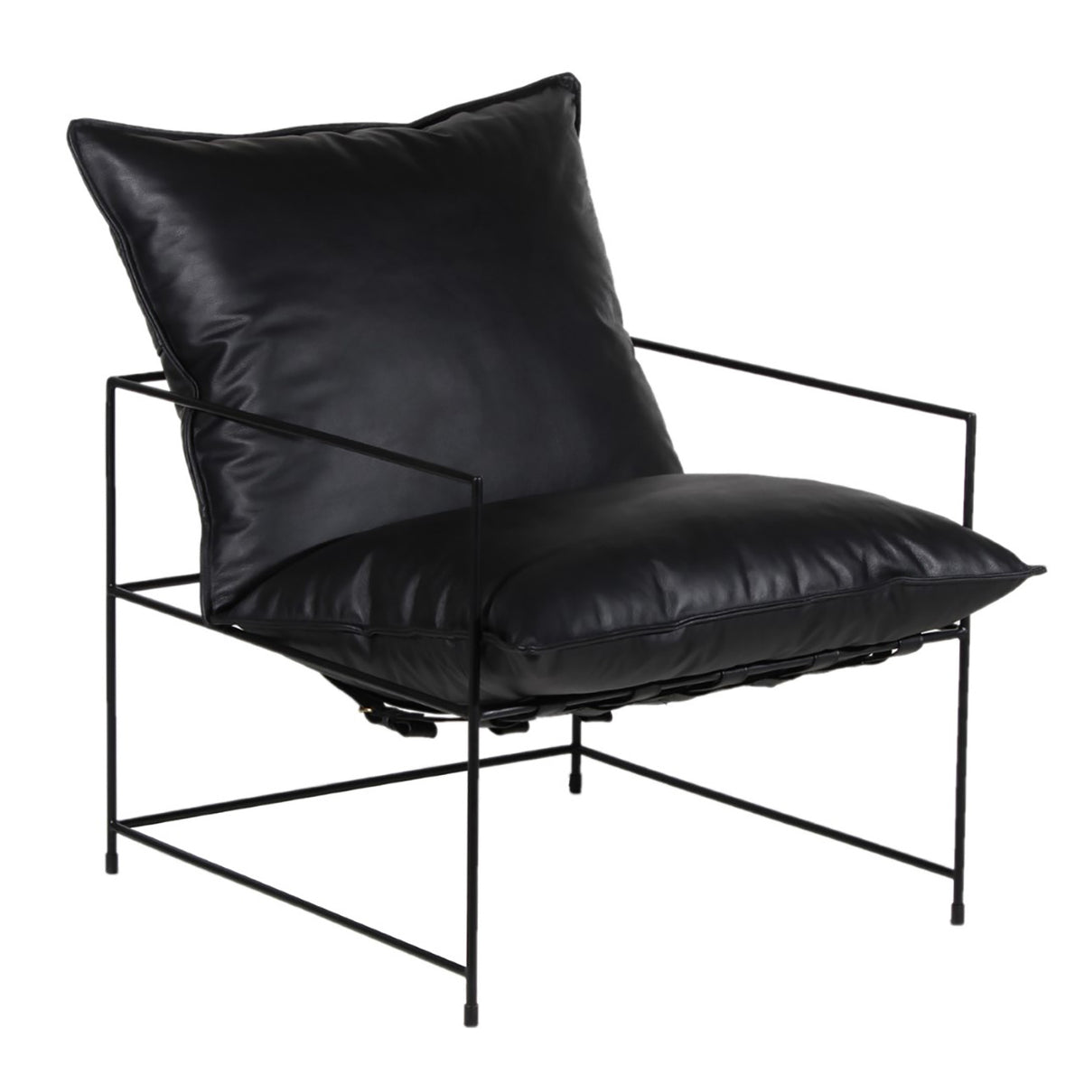 Ducal Black Iron Accent Chair