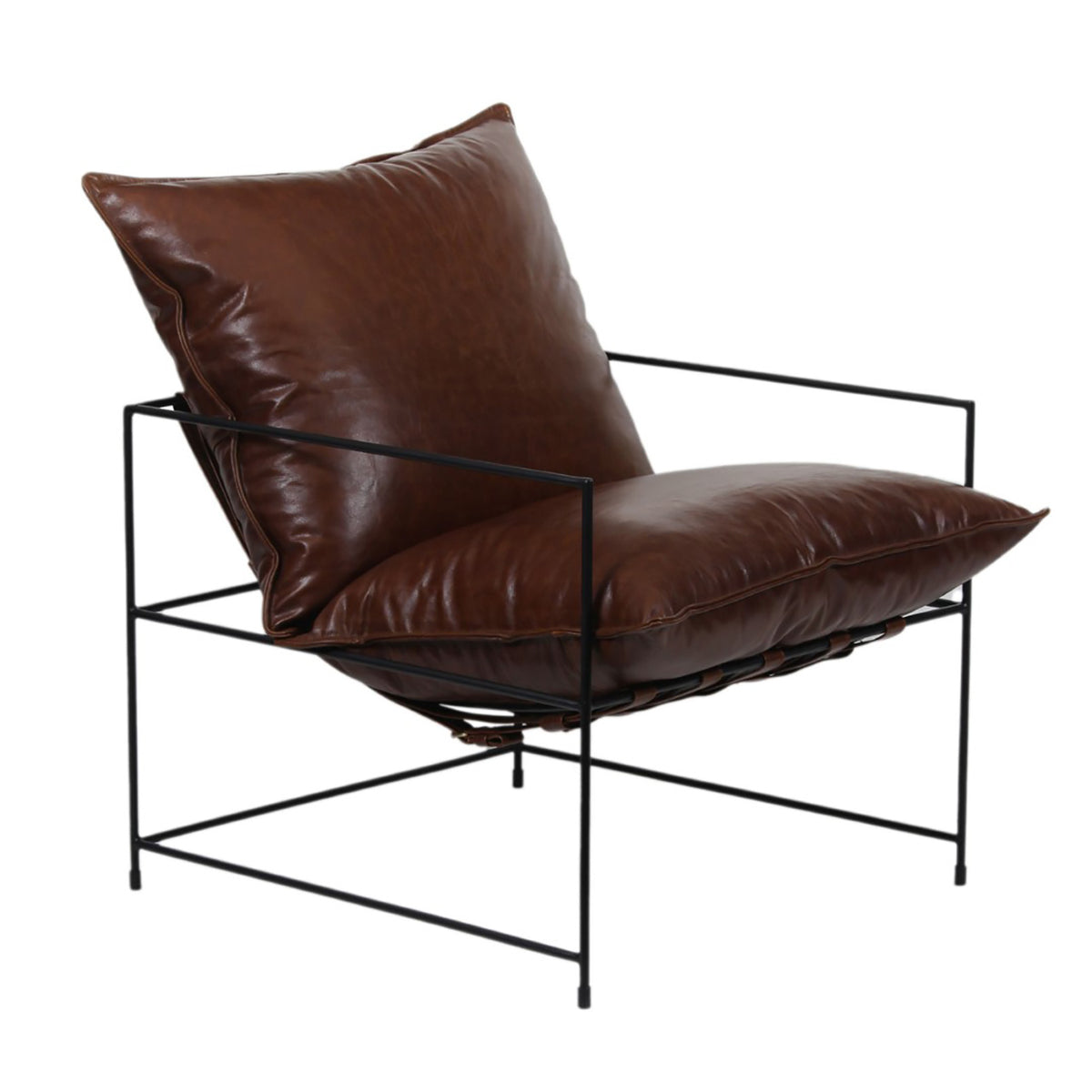 Ducal Black Iron Accent Chair
