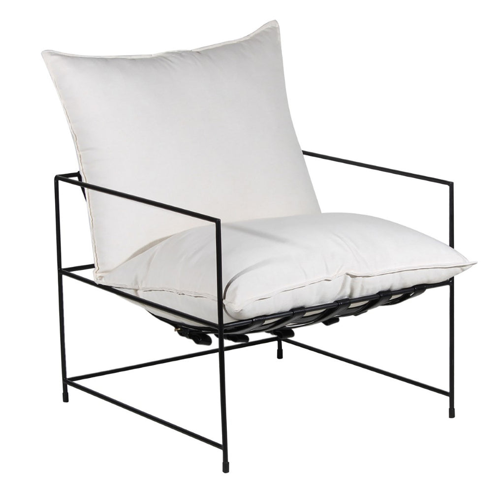 Ducal Black Iron Accent Chair
