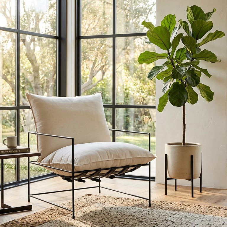 Ducal Black Iron Accent Chair