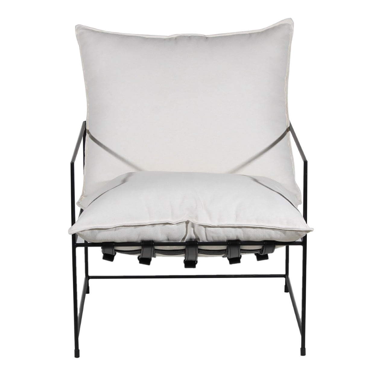 Ducal Black Iron Accent Chair