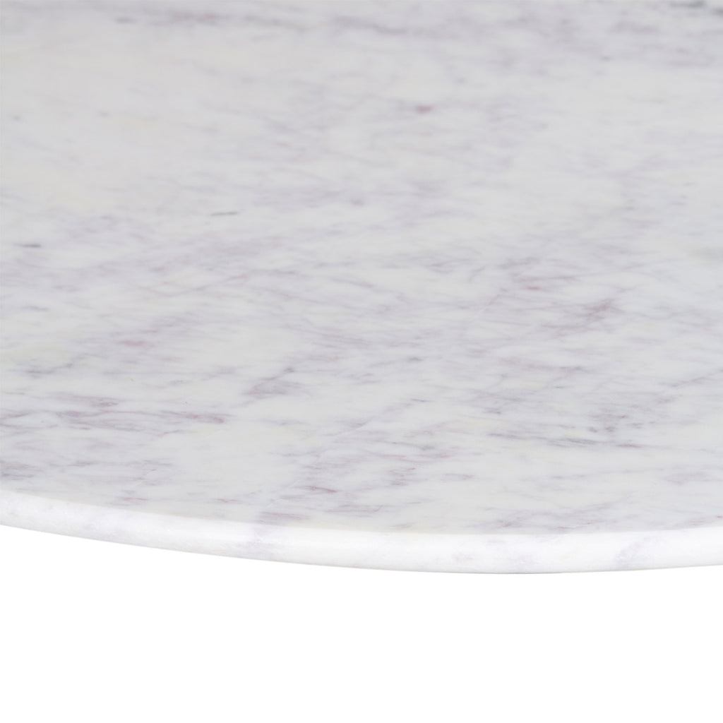Edgar Round Dining Table With Marble Top - ICE Grey / Marble