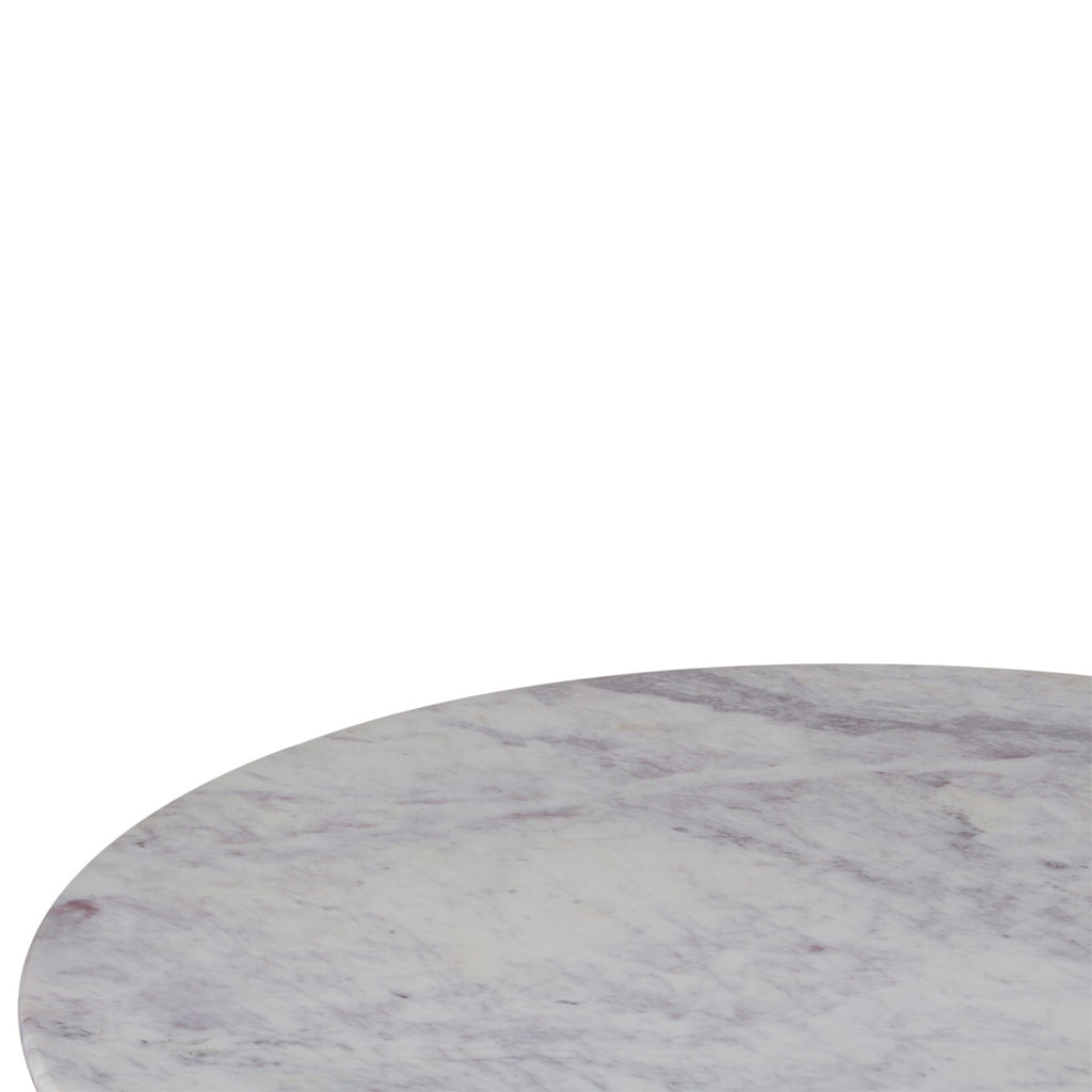 Edgar Round Dining Table With Marble Top - ICE Grey / Marble