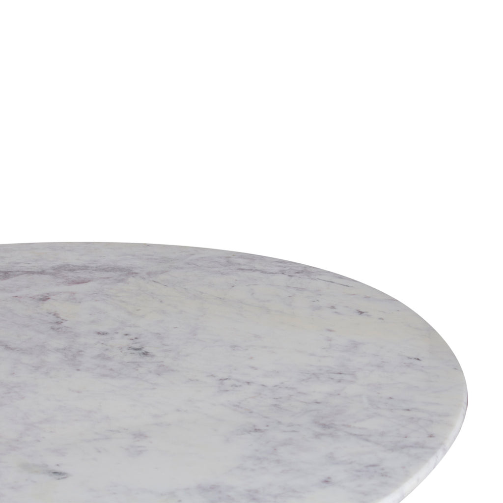 Edgar Round Dining Table With Marble Top - ICE Grey / Marble