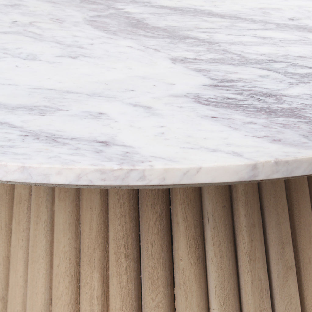 Edgar Round Side Table With Marble Top