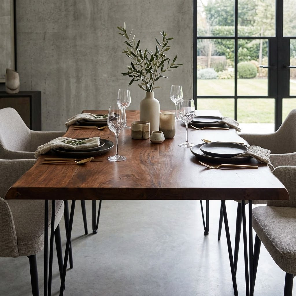 Forge Acacia Wood Dining Table Small