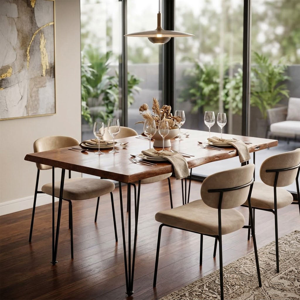 Forge Acacia Wood Dining Table Small