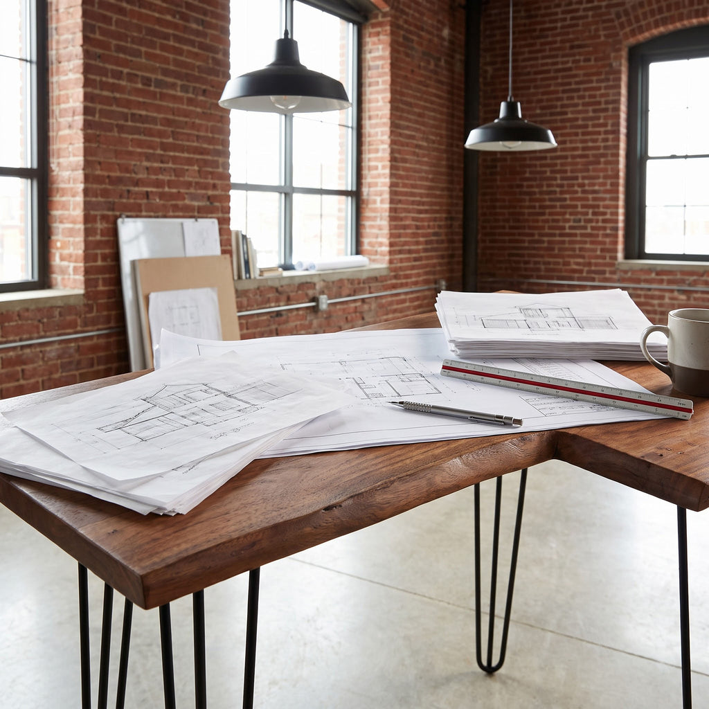 Forge Acacia Live Edge Desk