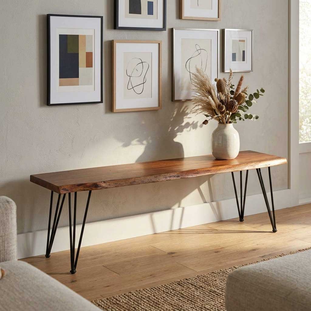 Forge Acacia Wood Bench Large