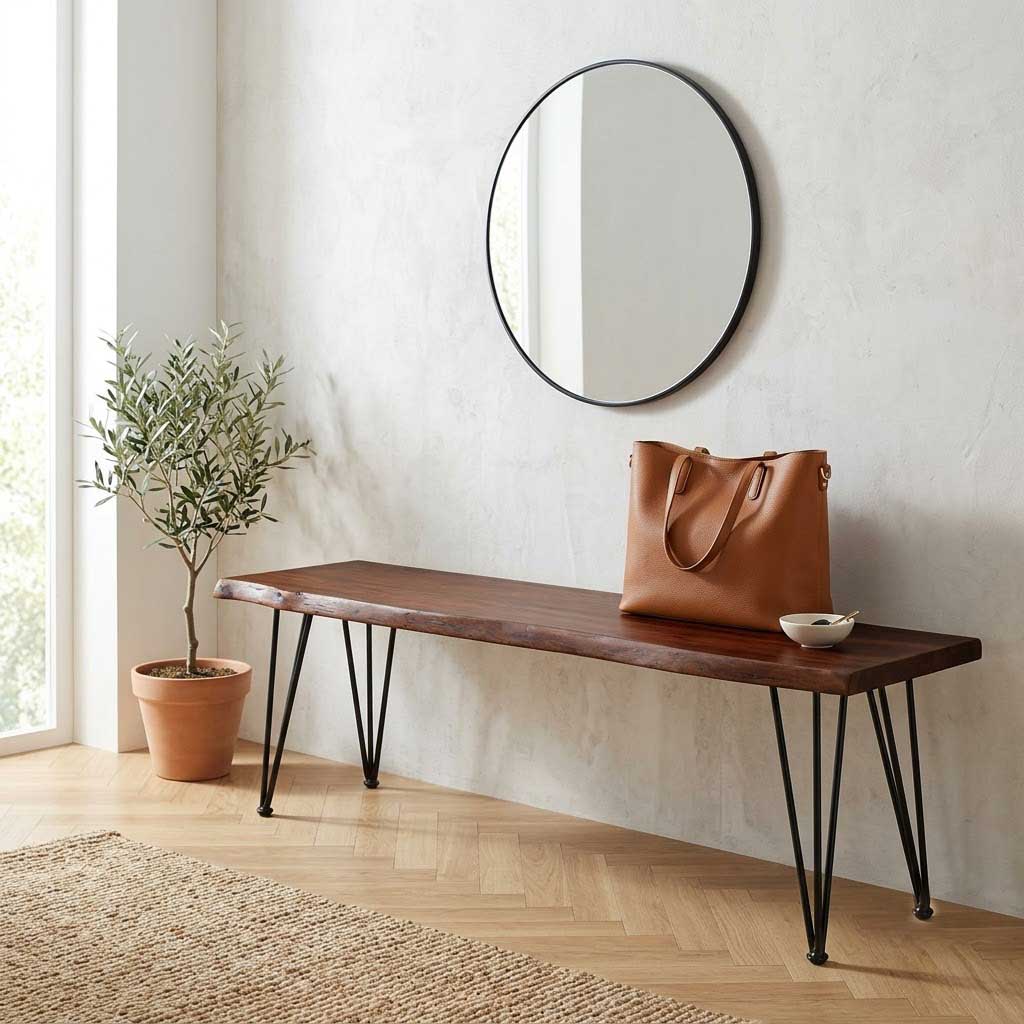 Forge Acacia Wood Bench Large