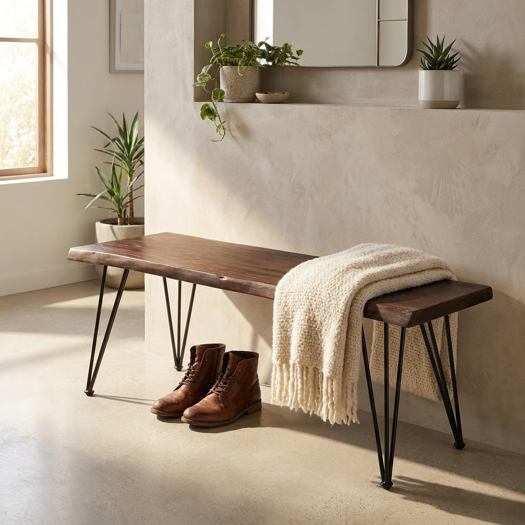 Forge Acacia Wood Bench Small