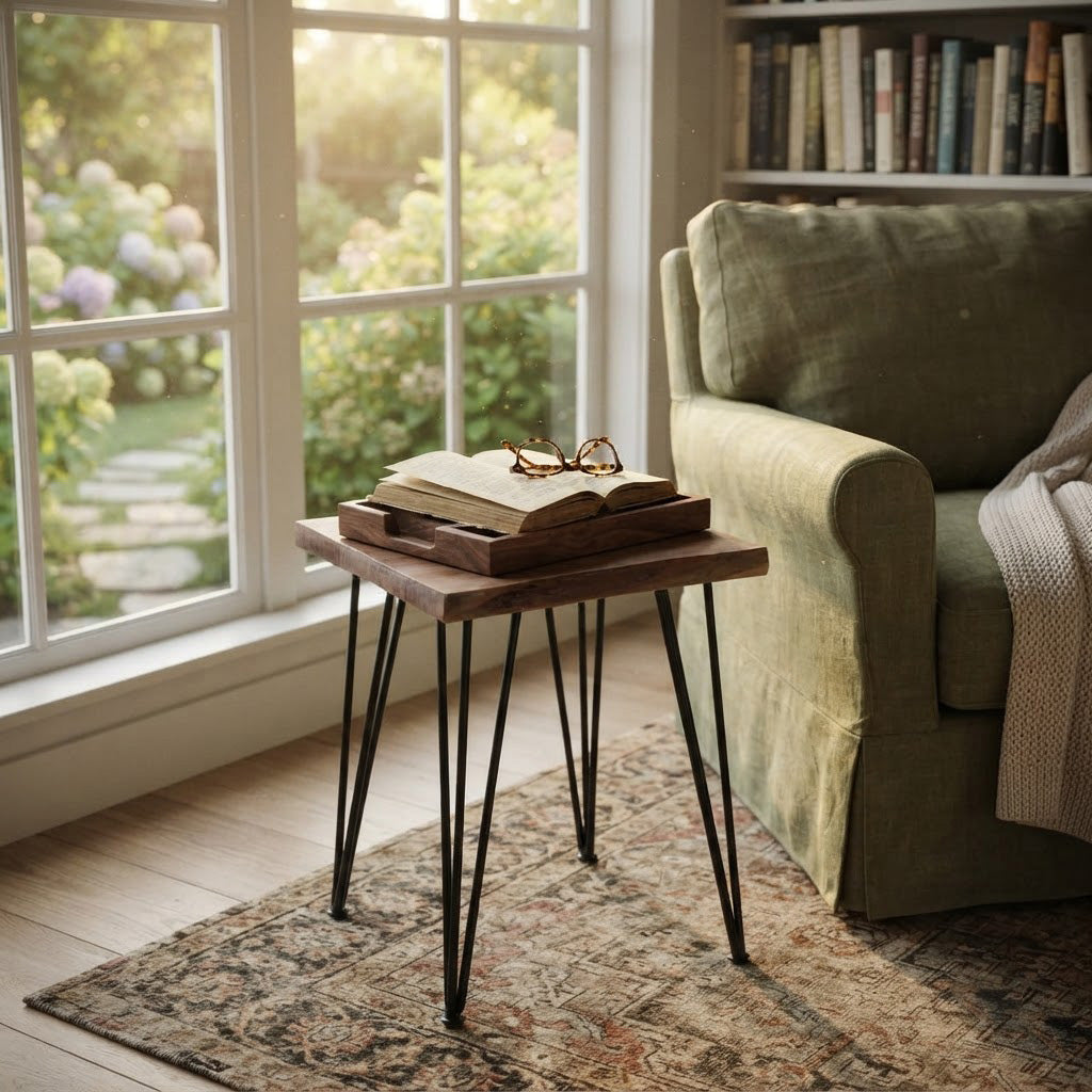 Forge Acacia Wood End Table