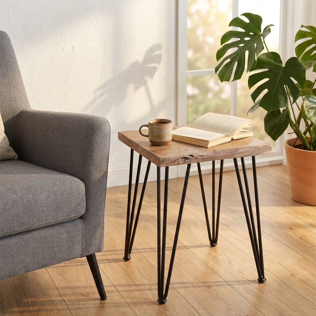 Forge Acacia Wood End Table