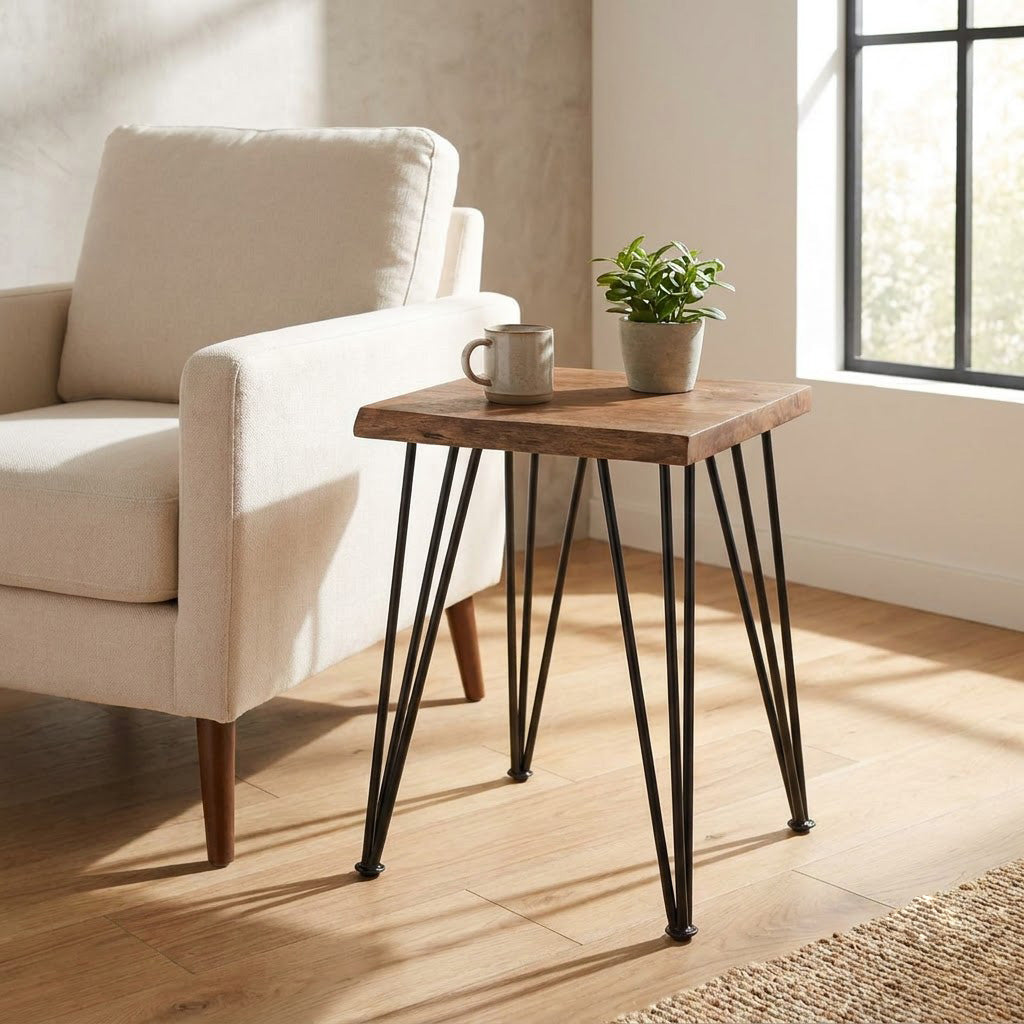 Forge Acacia Wood End Table