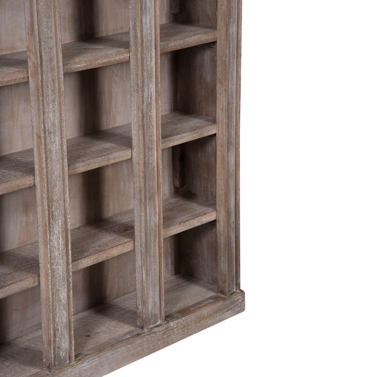 Franco Mango Wood Bookshelf - Grey White Washed