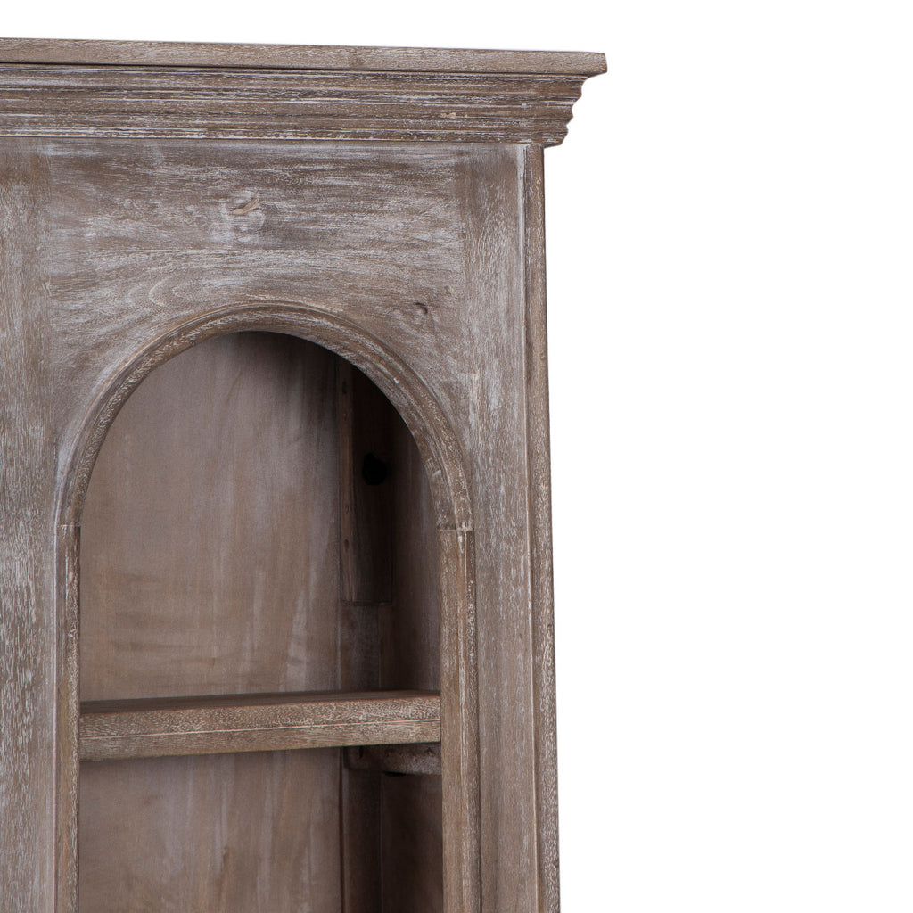Franco Mango Wood Bookshelf - Grey White Washed