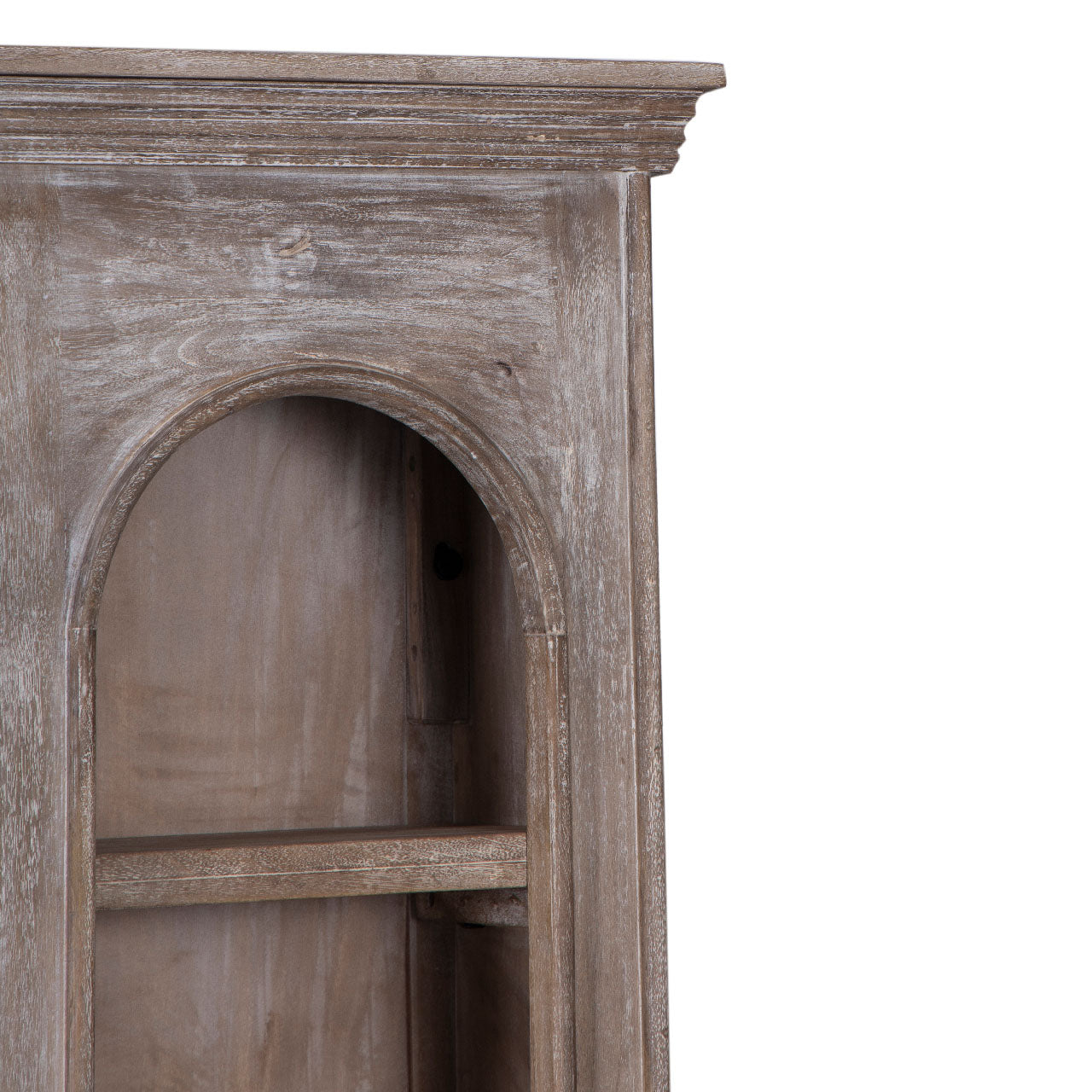 Franco Mango Wood Bookshelf - Grey White Washed