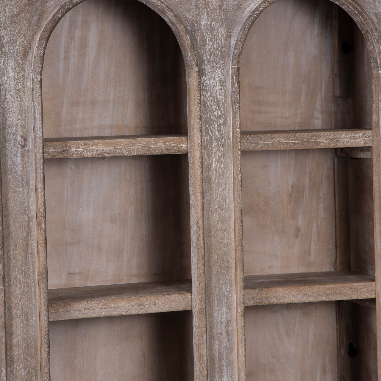 Franco Mango Wood Bookshelf - Grey White Washed