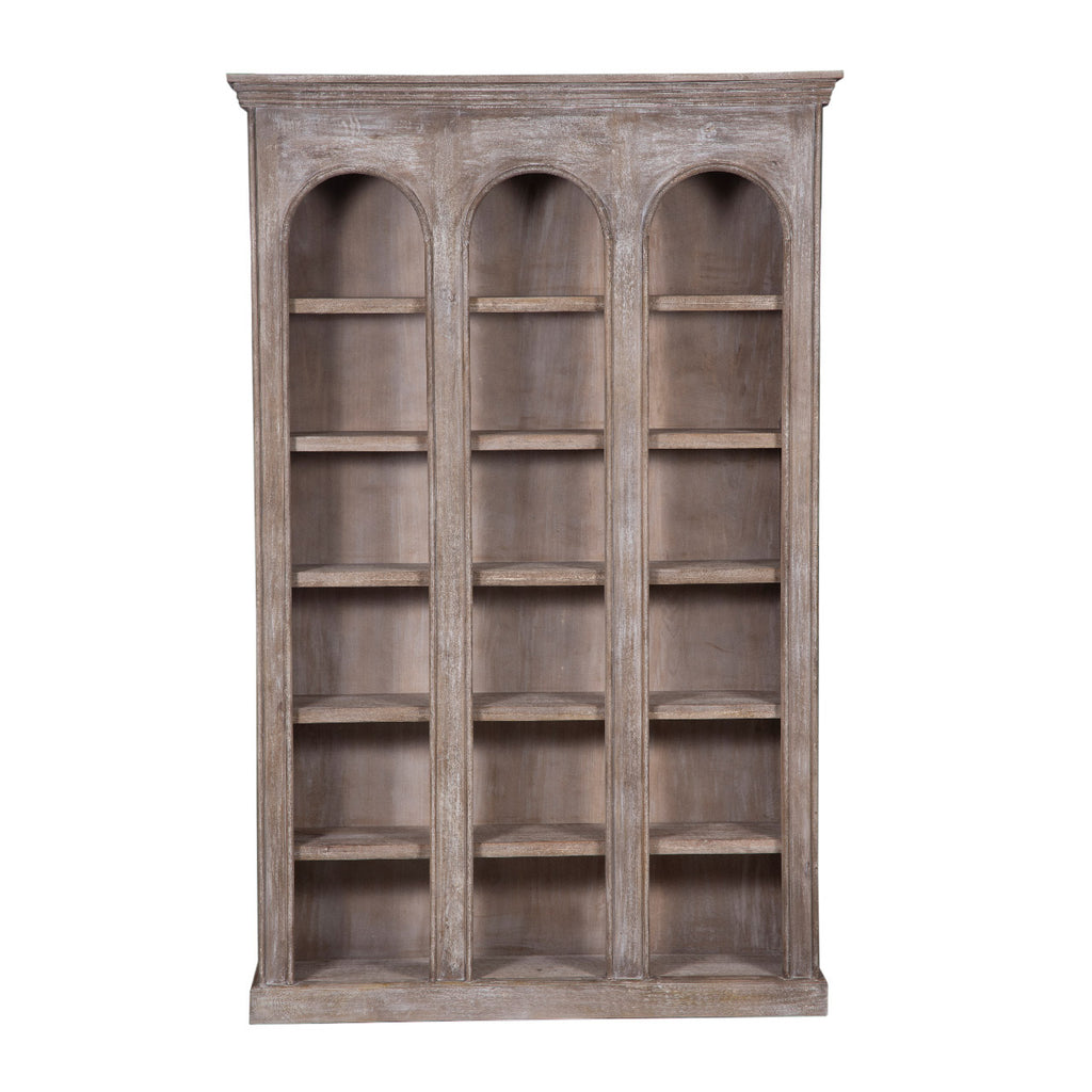 Franco Mango Wood Bookshelf - Grey White Washed