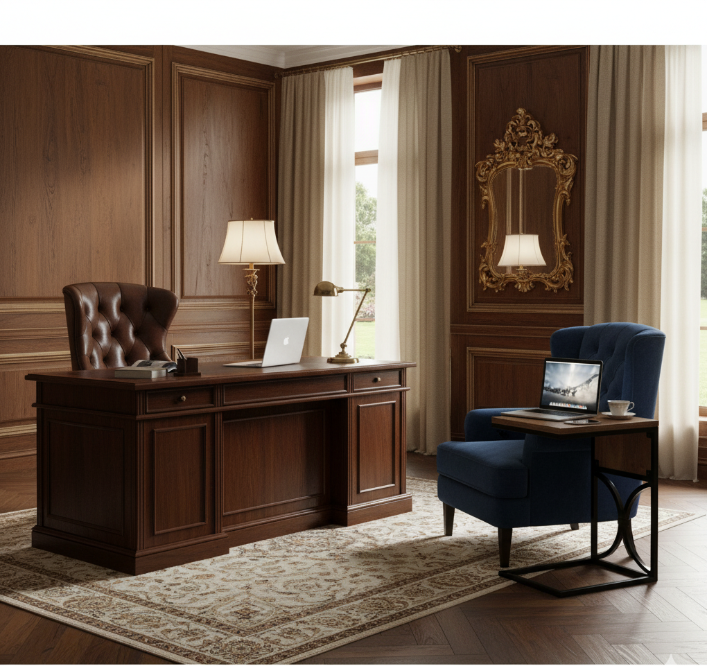 Glendon Acacia Wood Metal C Table