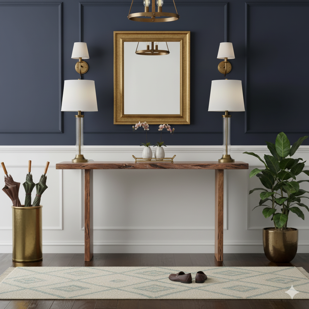 Nova Acacia Wood Live Edge Console Table
