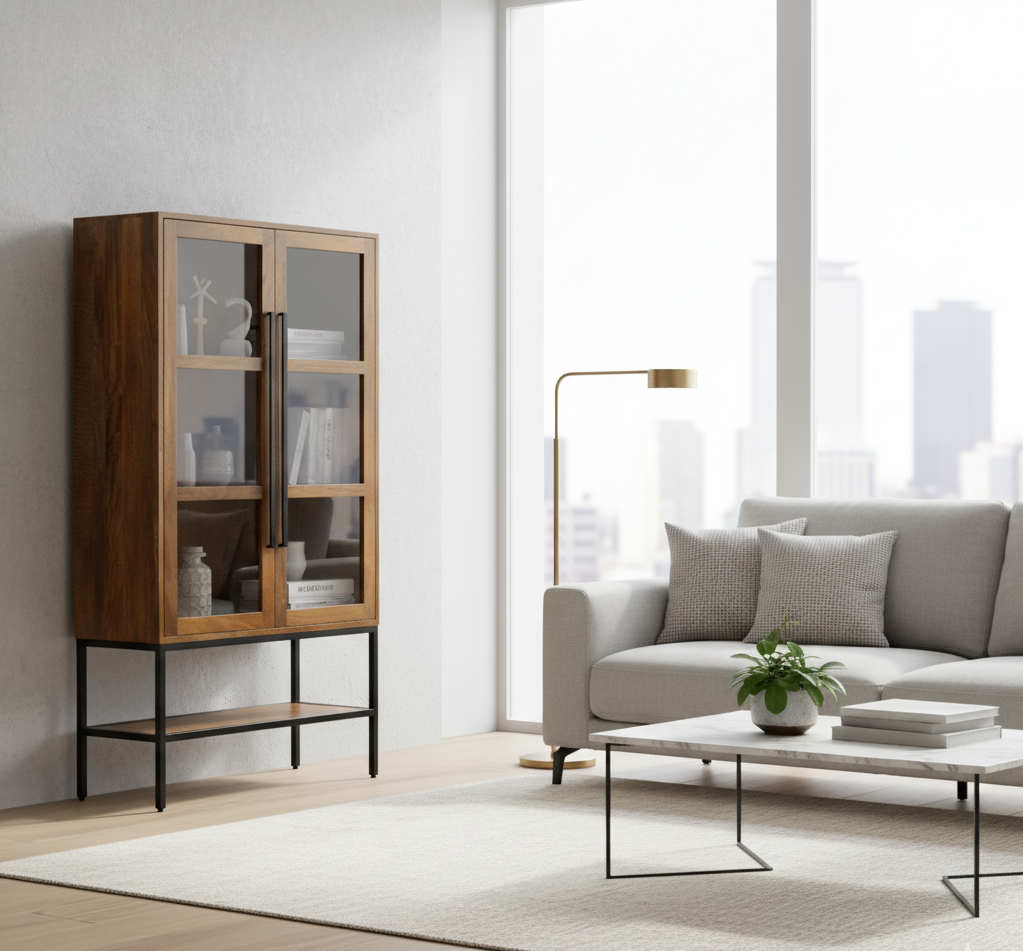 Chicago Cabinet with 2 Glass Doors