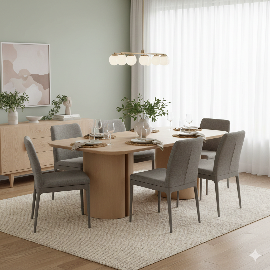 Kaden Mango Wood Rectangular Dining Table