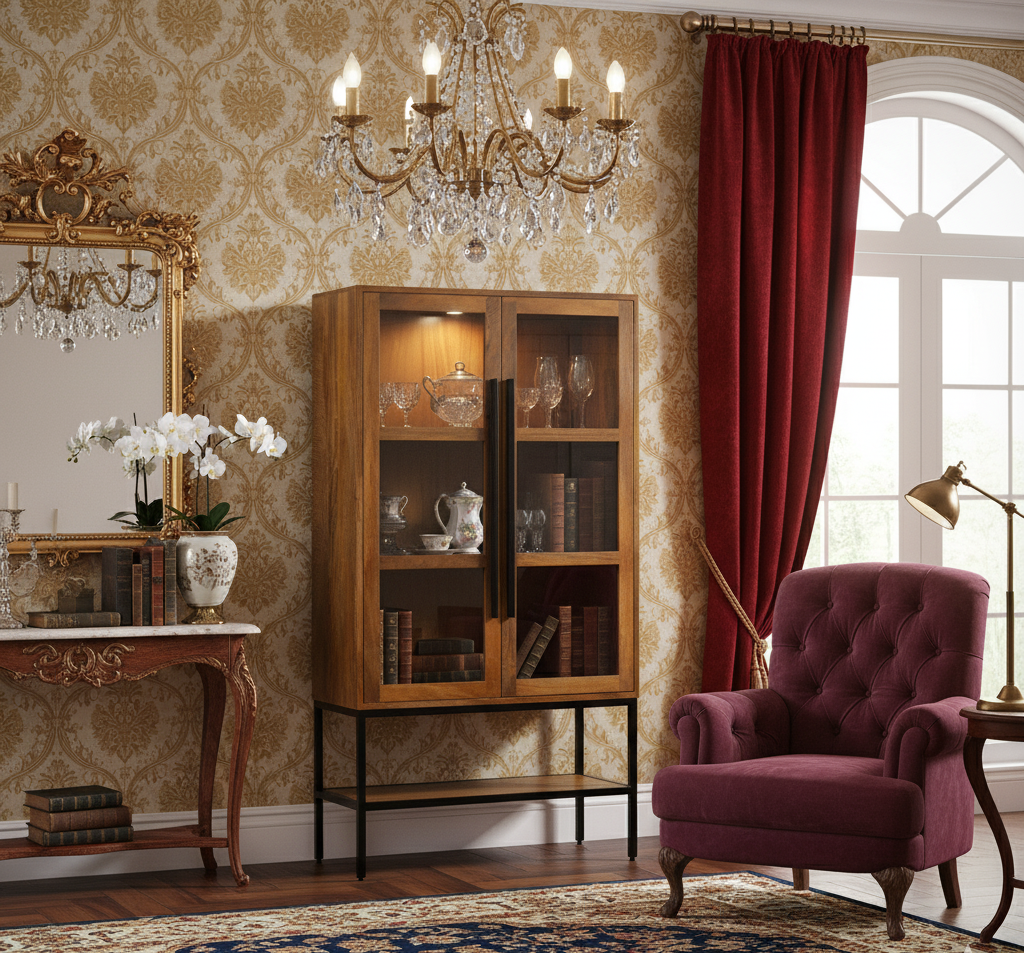 Chicago Cabinet with 2 Glass Doors