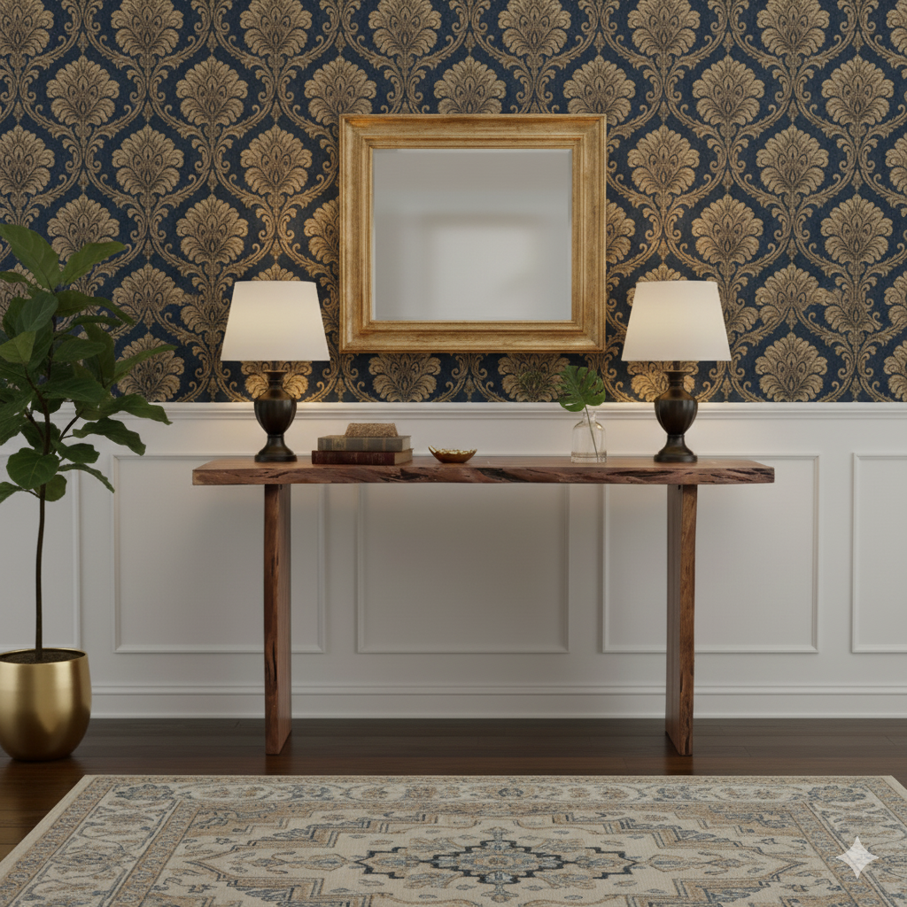 Nova Acacia Wood Live Edge Console Table