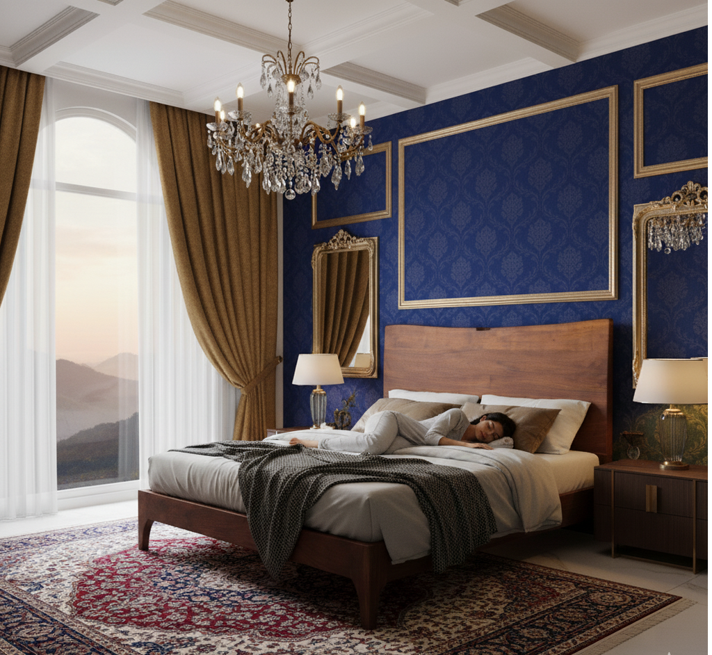 Sofia Acacia Wood Live Edge King Bed