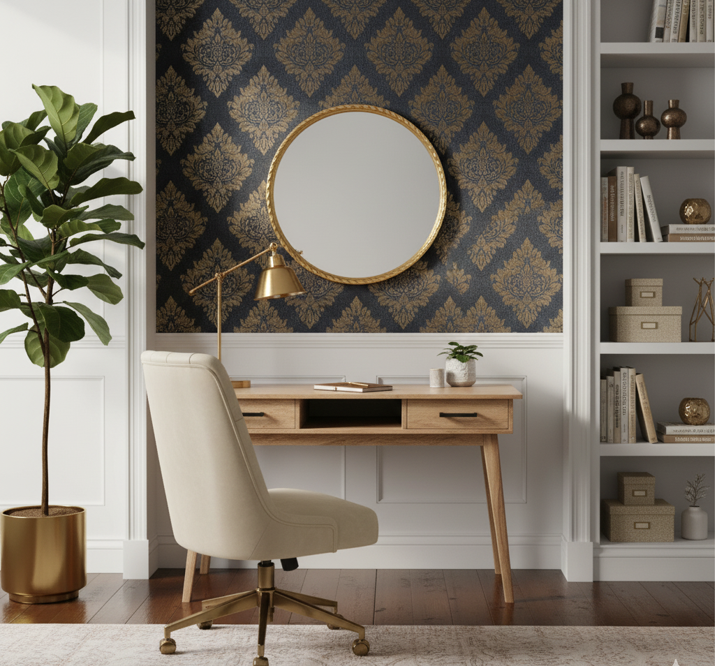 Oslo Acacia Wood Desk with 2 Drawers
