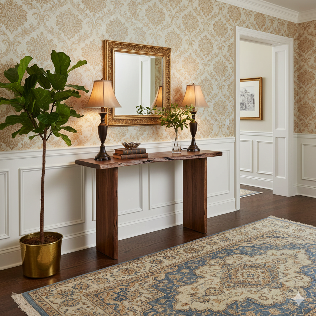Nova Acacia Wood Live Edge Console Table