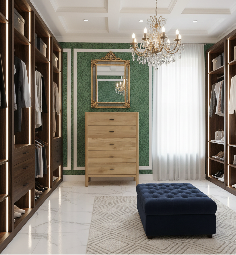 Dowen Mango Wood 5 Drawer Highboy