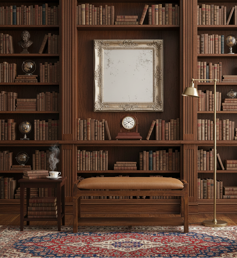 Desmond Acacia Wood Leather Leather Seat Bench