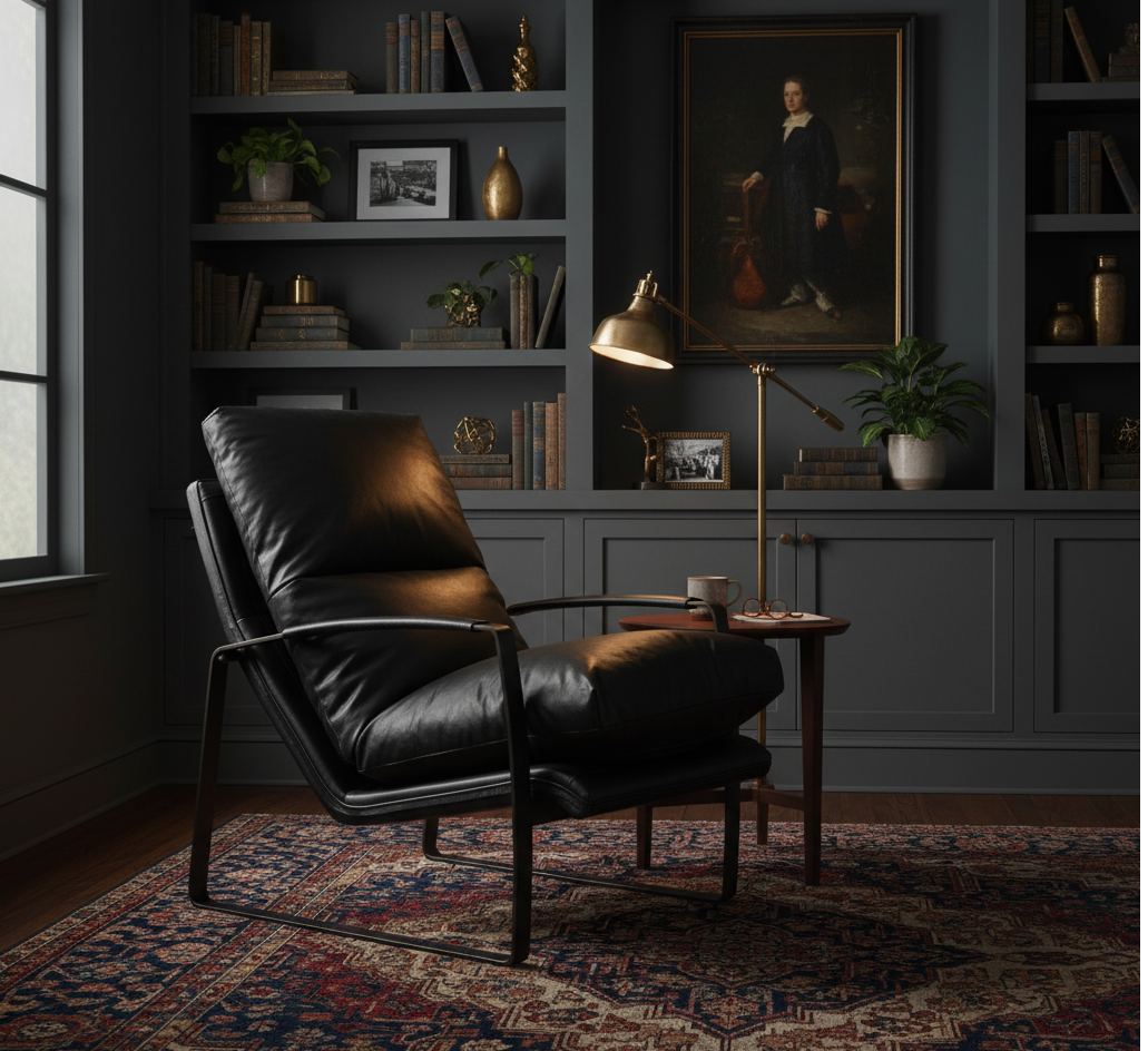 Damo Leather Accent Chair
