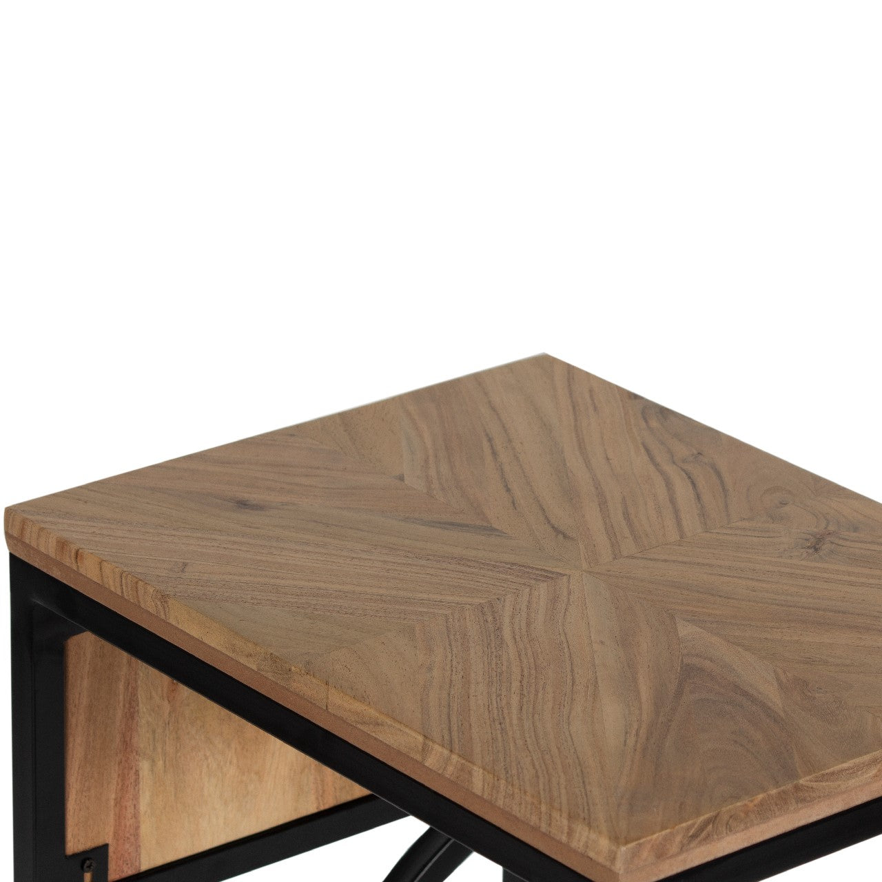 Glendon Acacia Wood Metal C Table