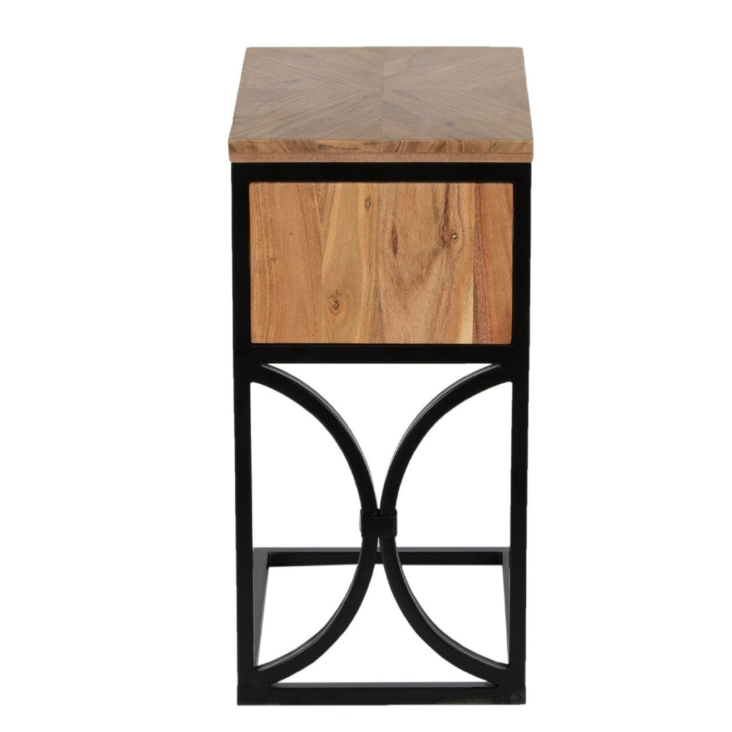 Glendon Acacia Wood Metal C Table