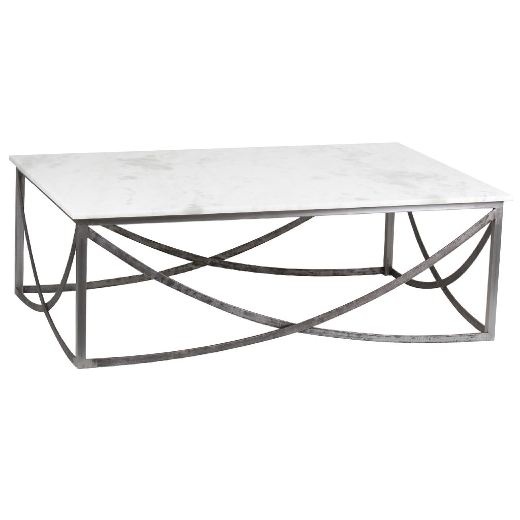 Grace Marble Top Iron Coffee Table