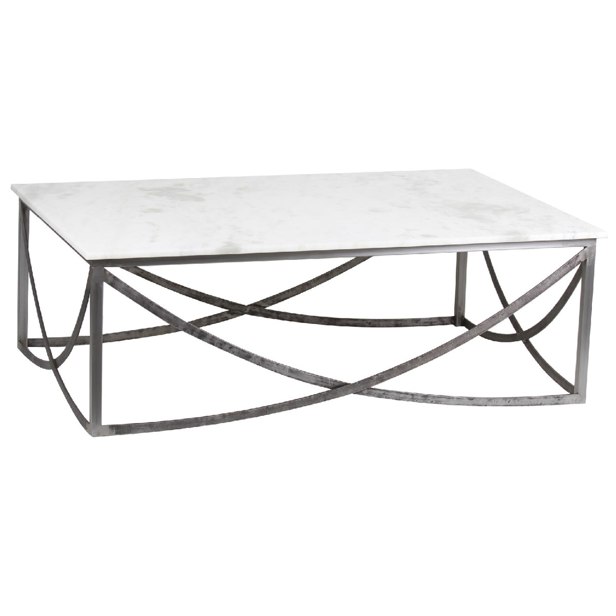 Grace Marble Top Iron Coffee Table