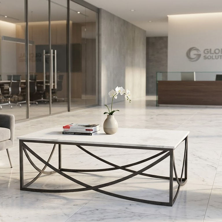 Grace Marble Top Iron Coffee Table