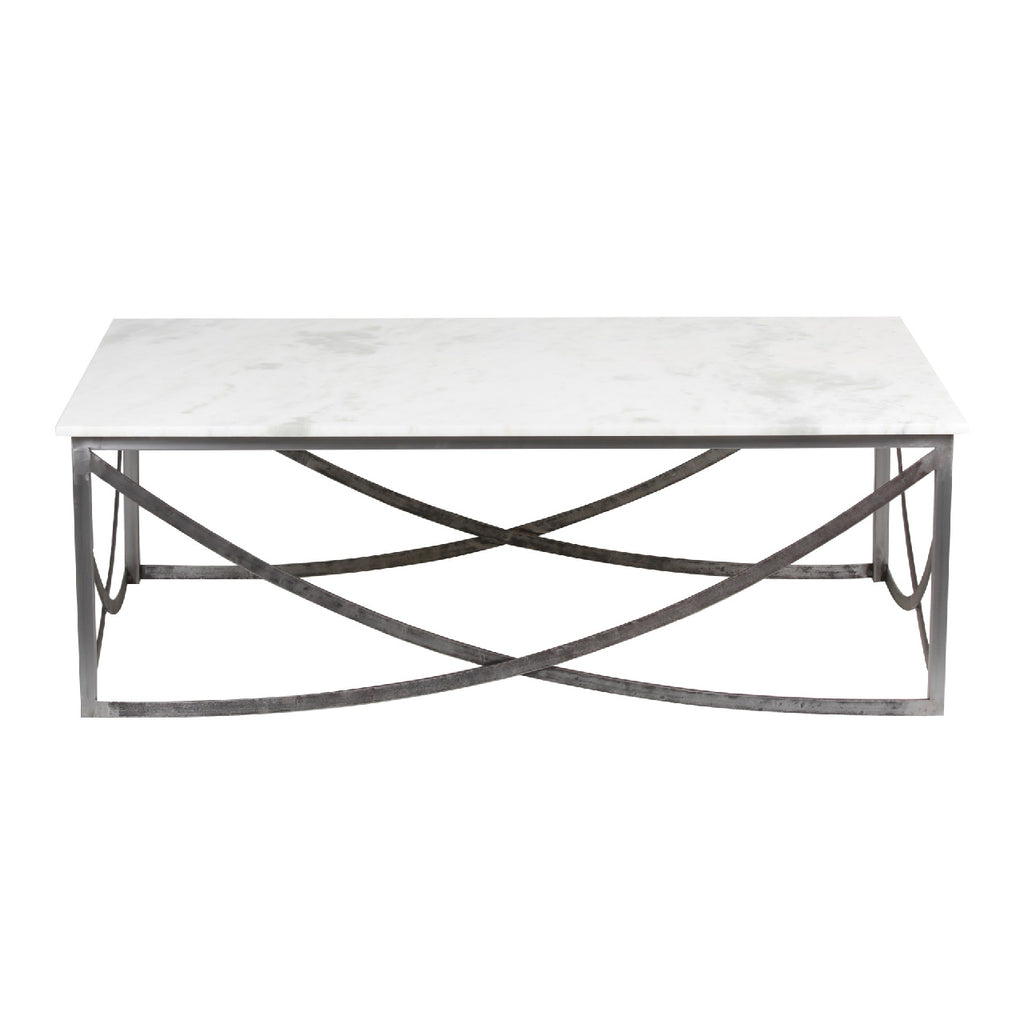 Grace Marble Top Iron Coffee Table